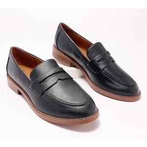 Franco Sarto Chrissy Black Penny Loafers Womens Size 10M J0681S6002 NEW NIB